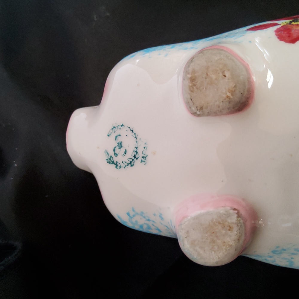 Vintage Handpainted Ceramic Piggy Bank Japan - Picture 5 of 8